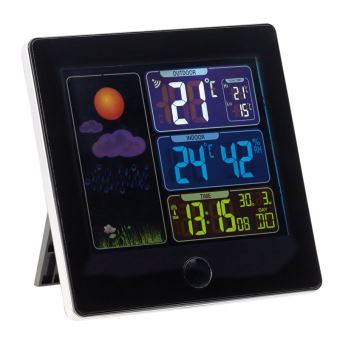 Station Météo Horloge Radio-pilotée XL Avec Thermo-hygromètre Et Capteur Extérieur Horloge Radio-pilotée Xl Infactory