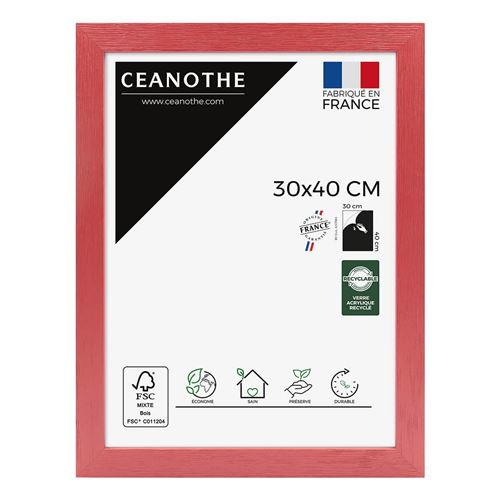 Cadre photo Tutti Frutti cerise 30x40 cm, bois reconstitué - marque française