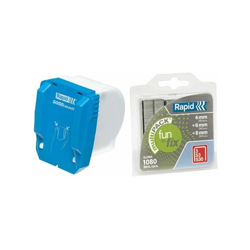 Rapid Agrafes, cassette d'agrafes 5080e, pack de 3