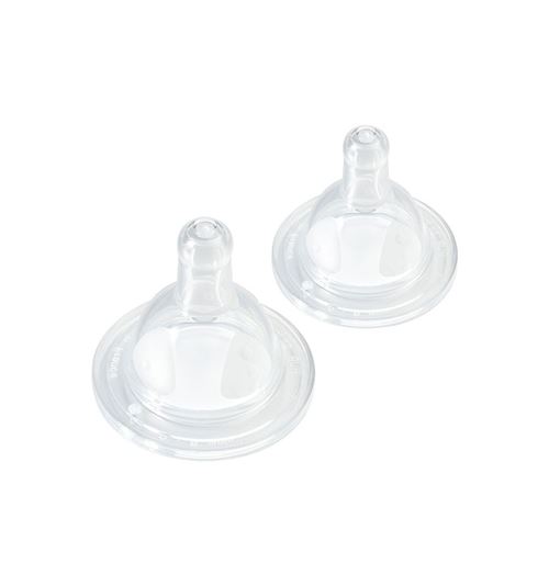 Dodie 2 tétines silicone col large 0-6 mois 3 vitesses débit 1
