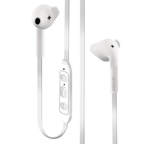 DeFunc BT Earbud BASIC HYBRID - In-ear hoofdtelefoons met micro - inwendig - Bluetooth - draadloos - wit