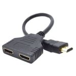 Câble Duplicateur PcCom Essential 1x HDMI Mâle vers 2x HDMI Femelle 25cm  Noir