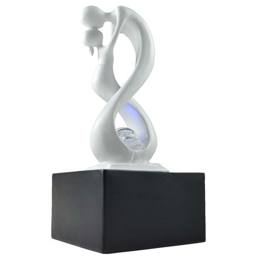 Zen Light - Fontaine d'intérieur design éclairage LED Amor Blanc et noir