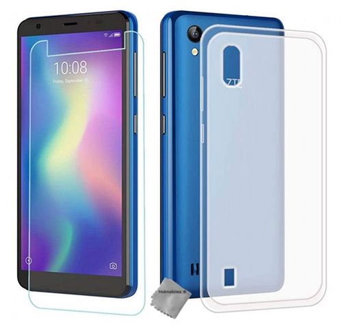 Coque silicone gel fine pour Orange Neva Zen avec verre trempe - BLANC TRANSPARENT