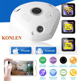 Caméra IP Panoramique Fisheye 3D VR étanche - WiFi/RJ45 - 32Go Inclus - Eseecloud