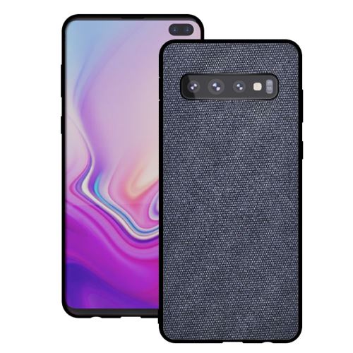Coque en TPU chiffon en coton bleu pour votre Samsung Galaxy S10