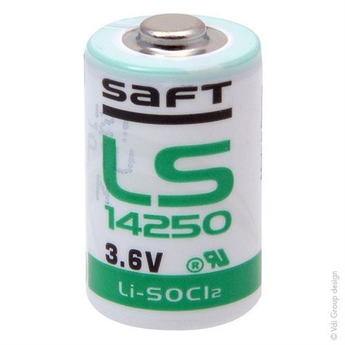 Pile lithium LS14250 1/2AA 3.6V 1.2Ah - Saft