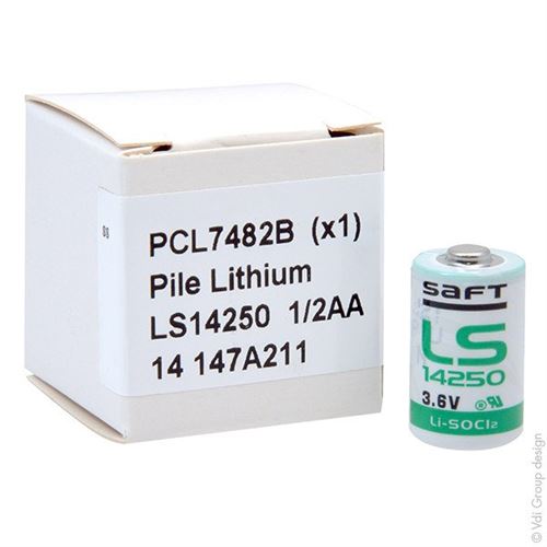 Pile lithium LS14250 1/2AA 3.6V 1.2Ah - Saft - Équipements électriques -  Achat & prix