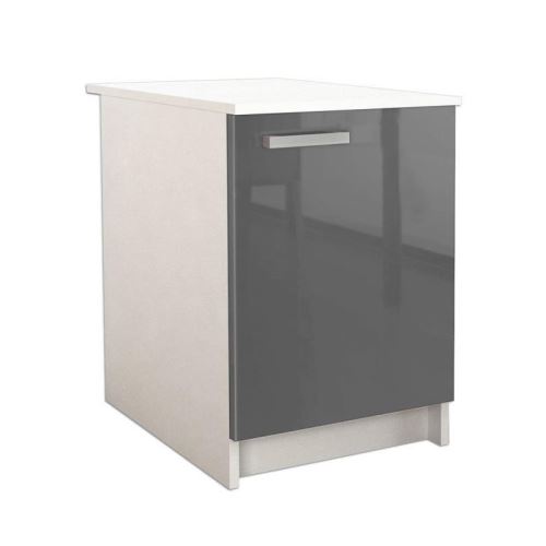 START Caisson bas de cuisine L 60 cm - Gris brillant