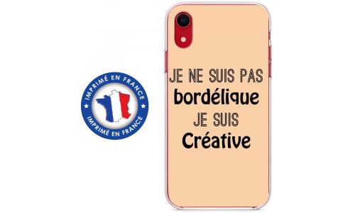 Coque souple pour Apple iPhone XR avec impression Motifs Je ne suis pas bordélique beige