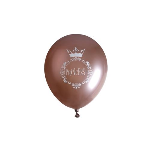 6 ballons latex princesse ø30cm or rose - 000725000000020