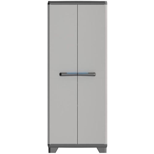 KIS Armoire de rangement haute Linear - 68 x 39 x 173 cm - Noir et gris