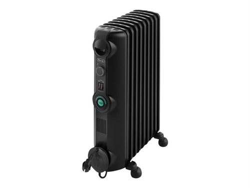 Radiateur à Bain D'huile De'Longhi TRRS0920 2000W Blanc - 3 Niveaux, Silencieux, Avec Roulettes - Neuf
