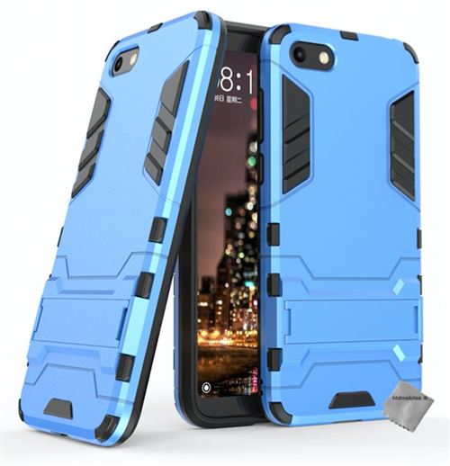 Housse etui coque rigide anti choc pour Huawei Honor 7S avec verre trempe - BLEU CLAIR