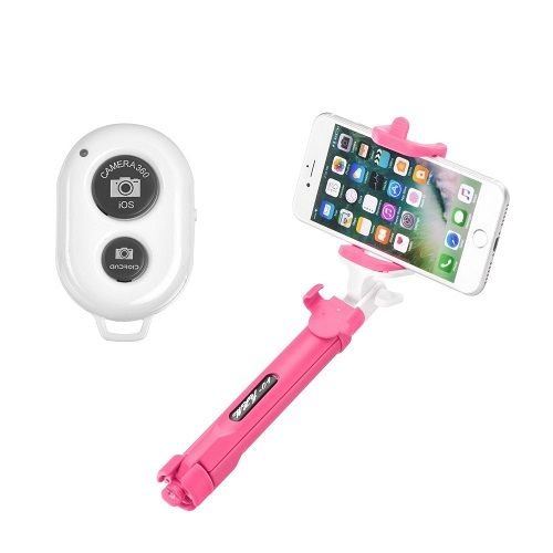 Perche selfie trepied bluetooth ozzzo rose pour samsung s7710 galaxy xcover 2