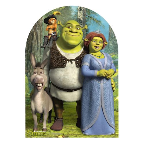 Figurine en carton Passe tête Shrek et ses amis 134 cm