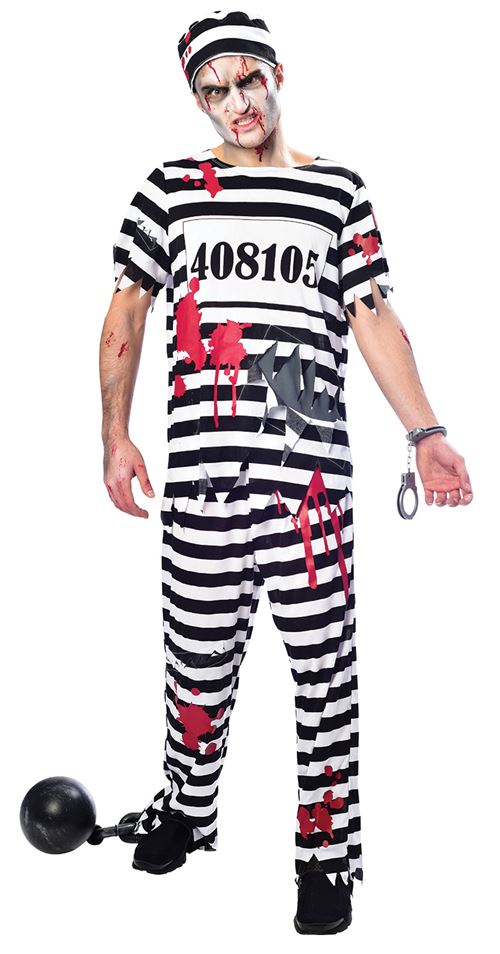 Amscan costume de zombie Convictionnel pour hommes noir/blanc