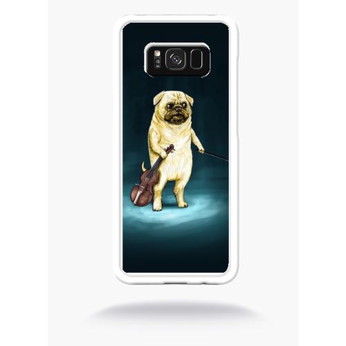 Coque Chien Qui Fait Du Violon Compatible Samsung S8+ Bord Transparent