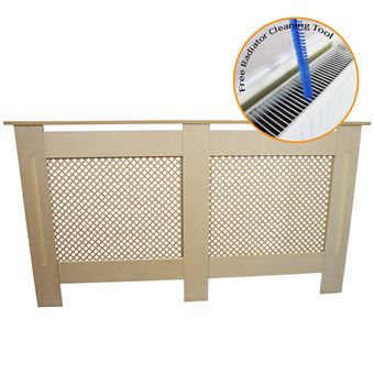 Cache-Radiateur Couverture Couvercle MDF 151.5x82cm Brosse GRATIS Personalisable - 1