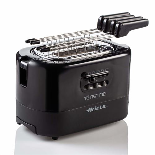 ARIETE  Toastime 0159 - Grille-pain - 2 tranche - 2 Emplacements - noir