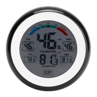 Thermo-hygromètre Avec Ecran Tactile Usage Domestique Noir - 1