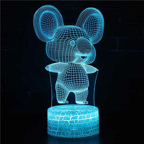 Stack Lampe 3D Tactile Veilleuses Enfant 7 Couleurs Avec Telecommande - Style #300