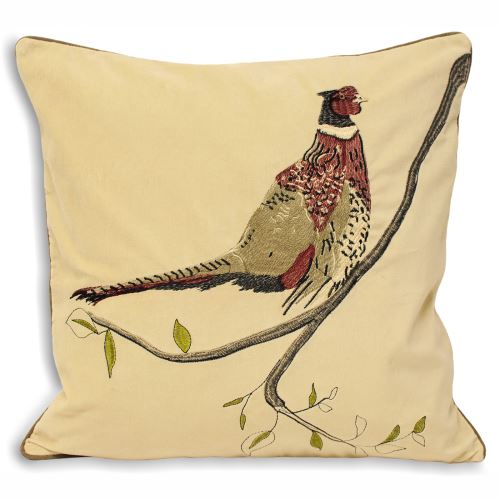 Riva Home Hunter Velvet Pheasant - Housse de coussin (45x45cm) (Naturel) - UTRV497