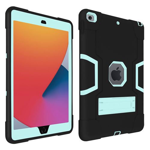 Avizar Coque avec Spécial enfant Noir et turquoise pour iPad 2021 2020 et 2019 10.2