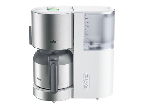 Braun IDCollection KF 5105 WH - Cafetière - 10 tasses - Blanc/inox