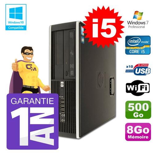 PC De Bureau HP PC HP 8200 Sff Intel i5-2400 8Go Disque 500Go Graveur WiFi W7