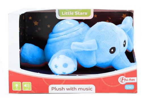 Toi-Toys petites étoiles câlines éléphant en peluche bleu