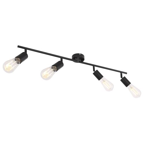 Sport plafonnier design métal Martha - 4 Ampoules - Noir