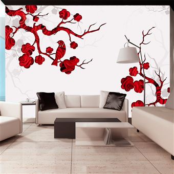 Papier peint Red bush-Taille L 300 x H 210 cm - 1