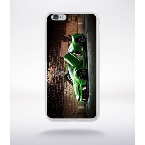 Coque Tuning Voiture Verte Brique Compatible Iphone 6 Plus Transparent