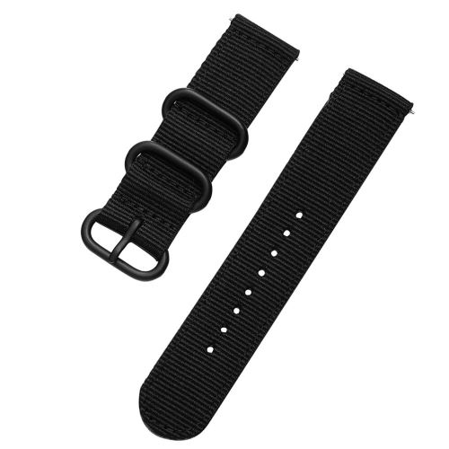 Generique - Bracelet de Montre - 20mm - Noir - Samsung Galaxy Watch Active 2 - Huawei Watch GT 42mm - Image 3