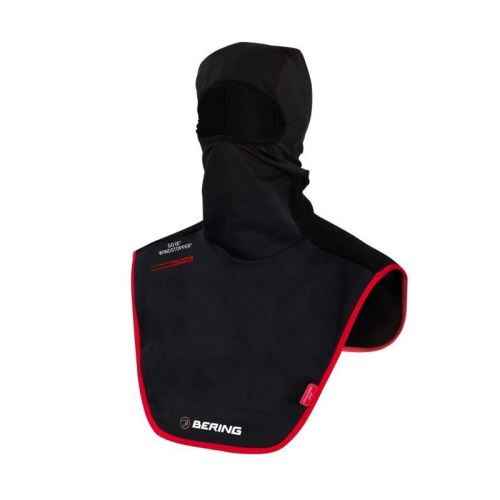 BERING Tour de cou Plastron + Cagoule Gore Windstopper - Noir et rouge