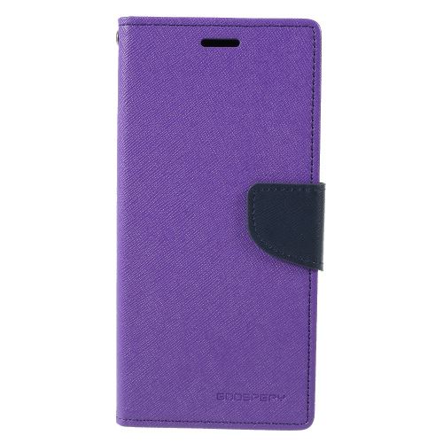Etui en PU agenda fantaisie magnétique violet pour votre Samsung Galaxy J6 Plus