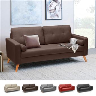 -60€ sur Canapé Design Moderne Style Scandinave en Tissu 3 ...