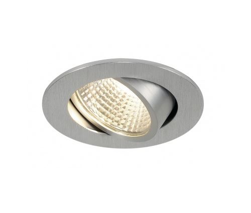 Kit new tria led 3w dl rond, encastré, alu brossé, 3w, 3000k, 38°, ali