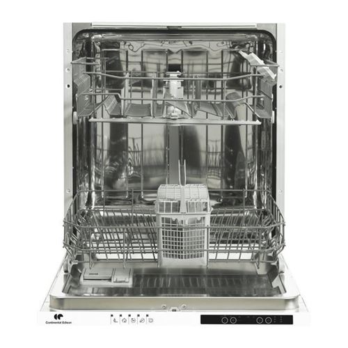 Continental Edison CELV1349TE - Lave-vaisselle - intégrable - largeur : 59.8 cm - profondeur : 55 cm - hauteur : 82 cm - blanc