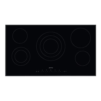 Smeg SE395ETB - Vitrocéramique - 5 plaques de cuisson - Niche - largeur : 85 cm - profondeur : 49 cm - noir bord incliné