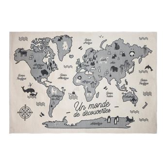 Tapis enfant Carte du Monde 100x150 Atmosphera - 1