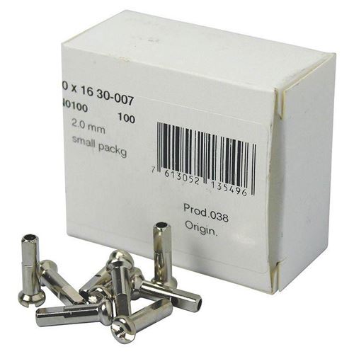 Dt swiss Câbles Dt Swiss Cable Tips Brass 100 Units 2 x 16 mm