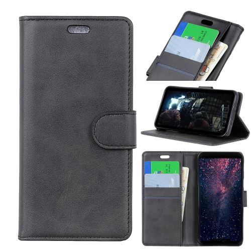 Etui en PU mat avec support noir pour votre Motorola P40