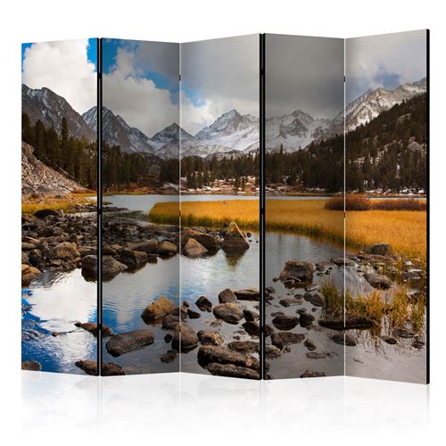 Paris Prix - Paravent 5 Volets mountain Stream 172x225cm