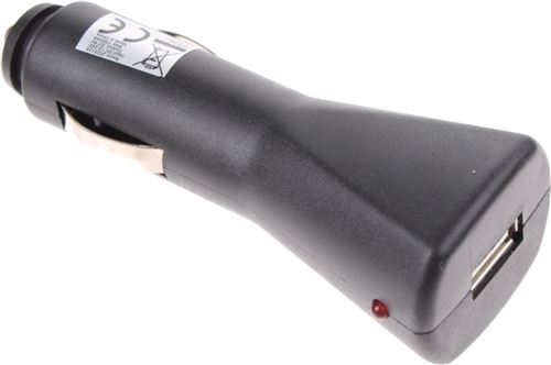Lifetime Cars USB chargeur de voiture 12/24 Volt 1 Amp en plastique noir