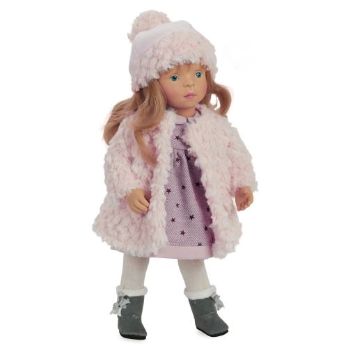 Poupée minouche de 34 cm : eline dans son petit lit petitcollin