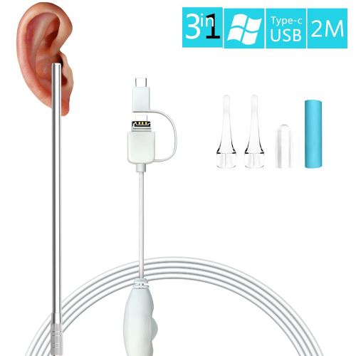 2019 3 En 1 Nettoyage Oreille Usb Android Endoscope Caméra Visuelle Earpick Ear Effacer Outil aloha1128