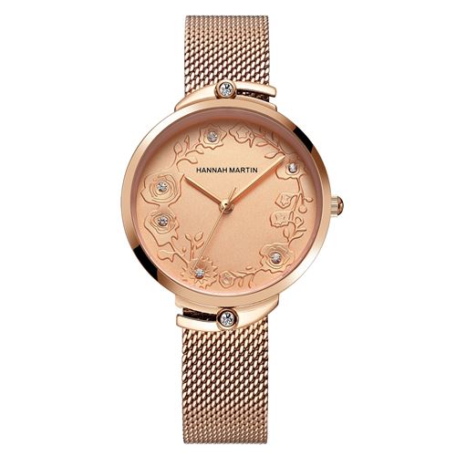 Montre à quartz HANNAH MARTIN Femme HM-119O - Or rose(28mm)