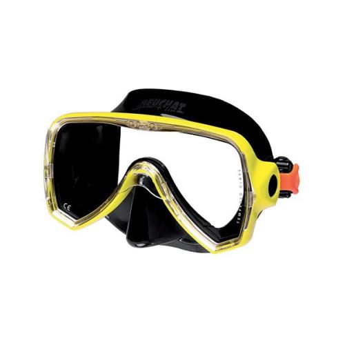 Masque Oceo Junior - Silicone Noir - Couleur - Jaune Fluo
